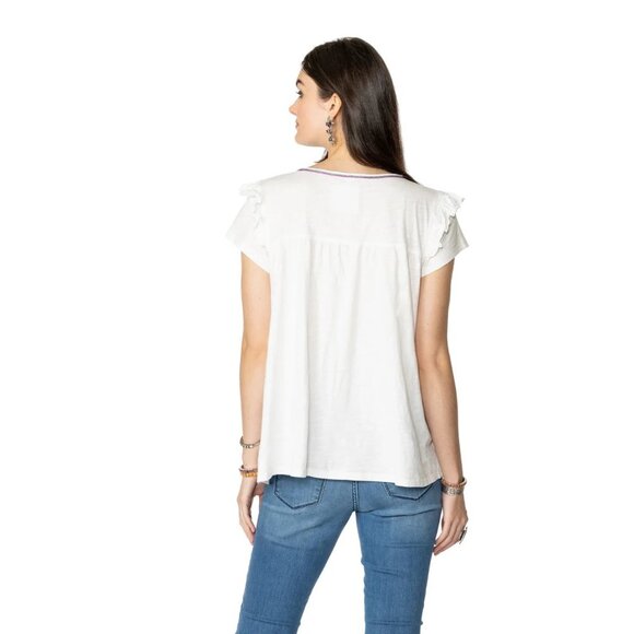 NWT Double D Ranch Palomita String Top Boho Western Bohemian Casual Shirt - Picture 2 of 9